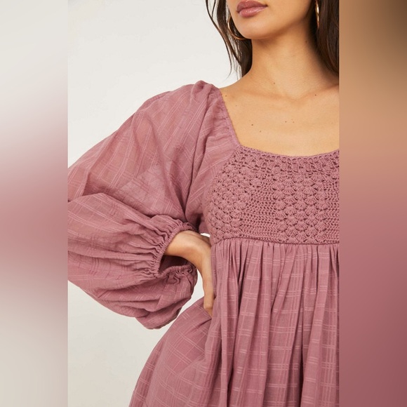 NWT Free People XL Ari Mini Dress - Dried Current - Picture 4 of 9